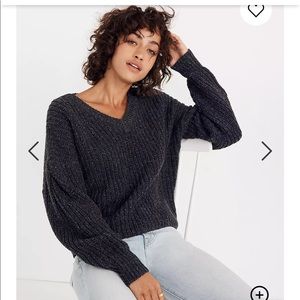 Madewell pleat-sleeve balloon sweater